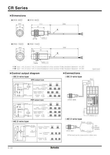 Cr Dp Autonics Proximity Sensor Capacitive Dc Wire Cr Series