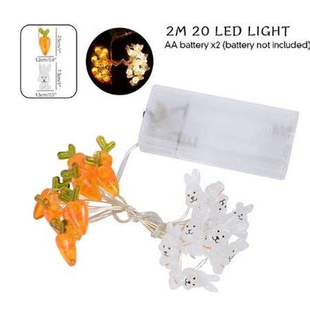 LED Ostern Lichterkette 2 M 20LEDs Oster Deko Lichterkette