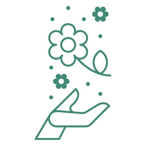 Diseño Png Y Svg De Mano Sosteniendo Flores Para Camisetas