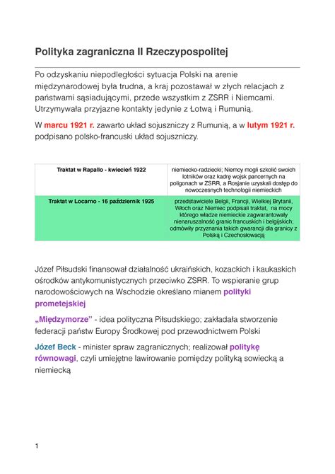 7 Polityka zagraniczna II Rzeczypospolitej Utrzymywała przyjazne