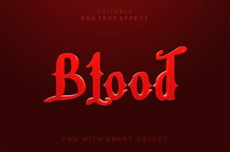 Premium Psd Blood Text Effect