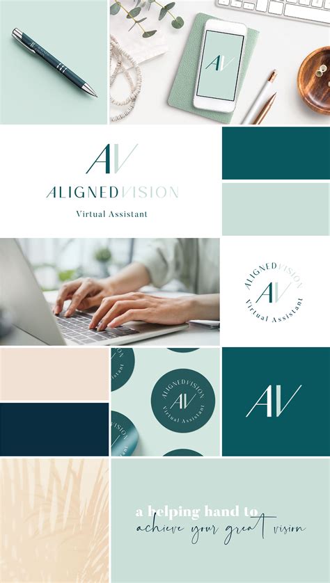 Aligned Vision Virtual Assistant Logo Design