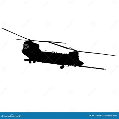 CH-47 Chinook Twin-engine Transport Helicopter with Tandem Rotor ...