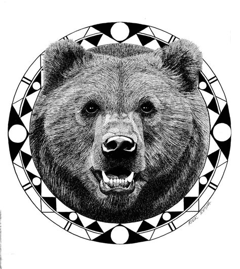 Grizzly Bear Face Drawing at PaintingValley.com | Explore collection of Grizzly Bear Face Drawing