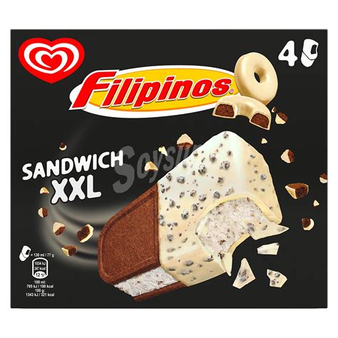 Frigo Helado Sandwich De Filipinos Xxl Caja Uds Gr