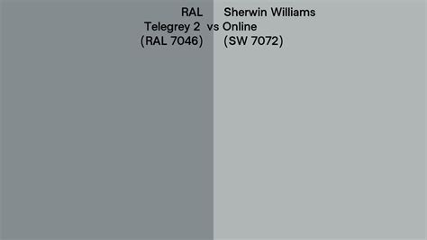 Ral Telegrey Ral Vs Sherwin Williams Online Sw Side By