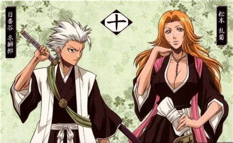 Squad Ten Captain Toshiro Hitsugaya And Lieutenant Rangiku Matsumoto