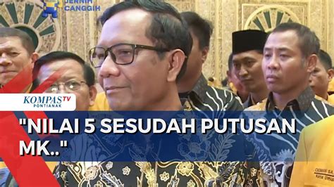 Cawapres Mahfud MD Tanggapi Ganjar Beri Nilai 5 Penegakan Hukum Era