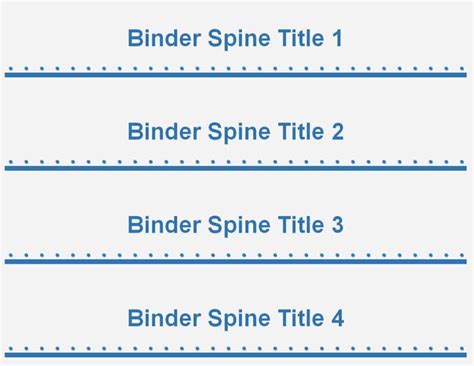 BEST 27+ Binder Spine Label Templates (MS WORD)