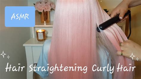 Asmr Hair Straightening Curly To Straight Brushing Combing