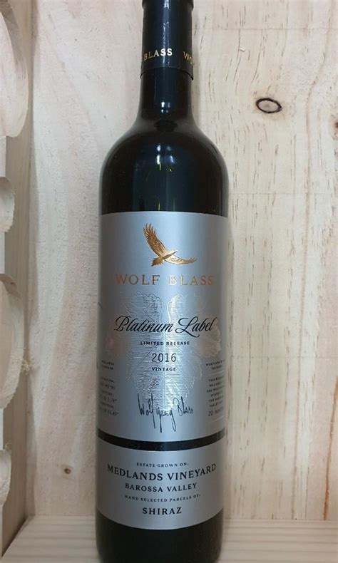 Australian Red Wine 2016 Wolf Blass Shiraz Platinum Label Medlands