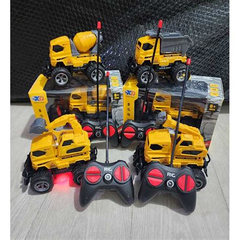 Jual Mainan Rc Truk Konstruksi Beko Remote Excavator Molen Dump