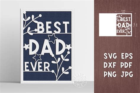 Svg Fathers Day Card For Cricut Silhouette Cameo Dad T 658142