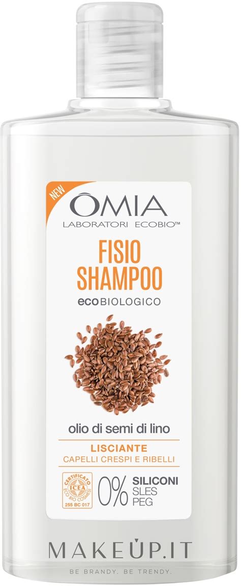 Omia Laboratori Ecobio Linseed Oil Shampoo Shampoo Capelli All Olio