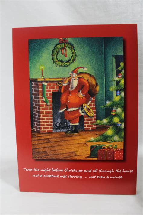 The Far Side Gary Larson Santa And Mouse Greeting Cards Etsy The Far Side Gary Larson