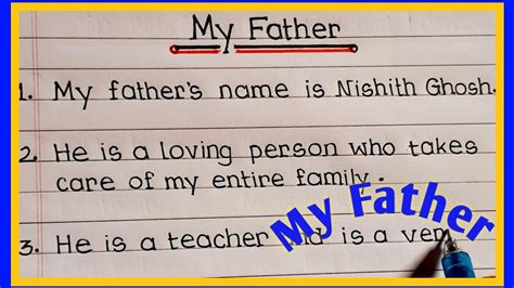 My Father Essay In English 10 Linesessay On My Fathermy Father Essay