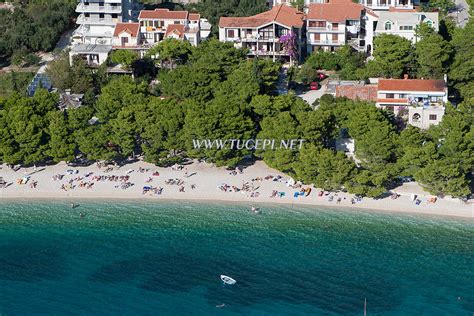 Tučepi beaches aerial