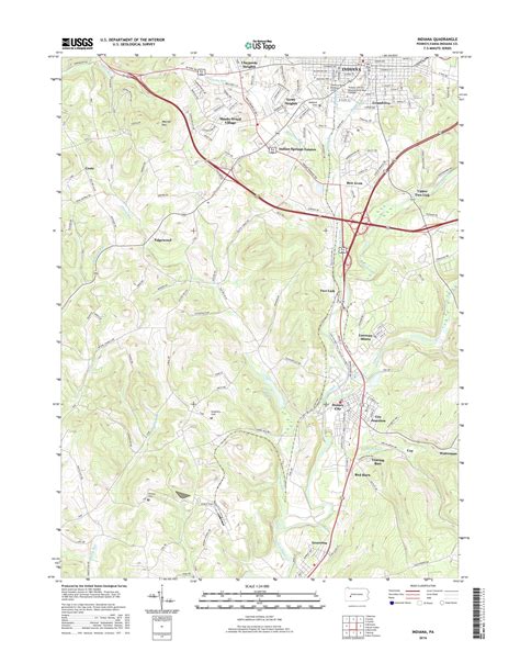 Mytopo Indiana Pennsylvania Usgs Quad Topo Map