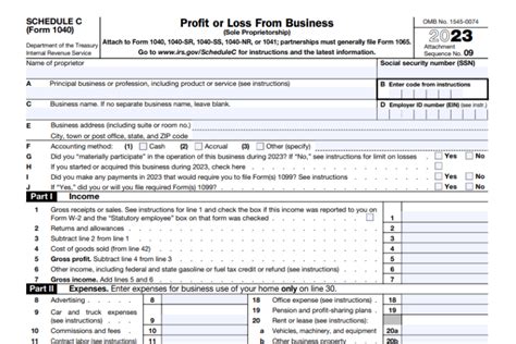 What Is Schedule C For Irs Form 1040 Tax Guide