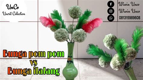 Bunga pom pom | Bunga rajut, Bunga