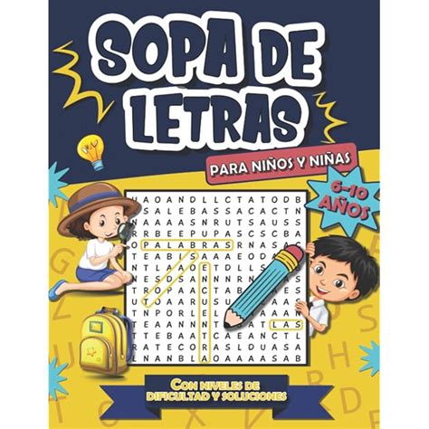 Buy Sopa de letras para niños Libro de actividades para niños de 6 a