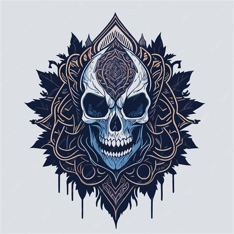 Premium Vector A Skull Head Vector Artwork For A Tshirt And Poster Design Illustration