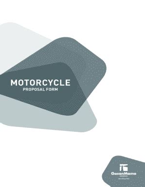 Fillable Online GMI MOTORCYLE PROPOSAL FORM Fax Email Print PdfFiller