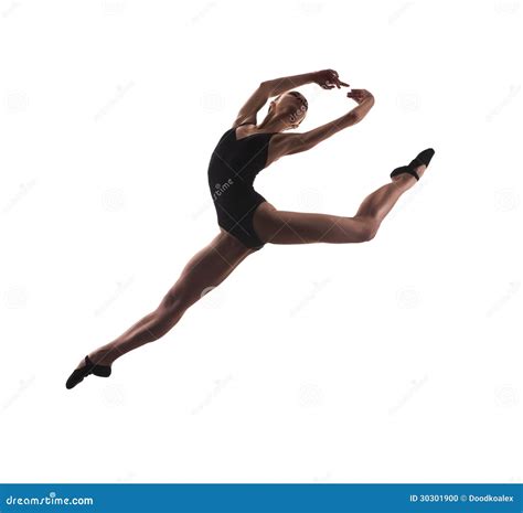 Young Modern Ballet Dancer Jumping Stock Photo Image Of Grace