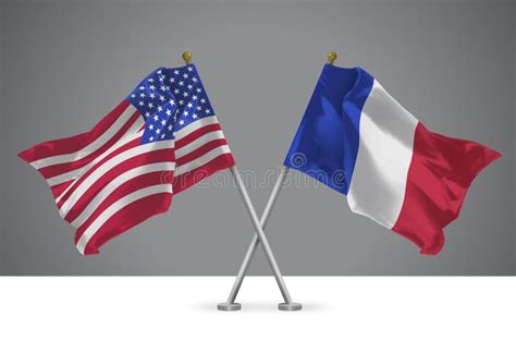 French American Flags Crossed Stock Photos Free And Royalty Free Stock