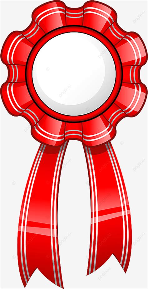 Award Winning Badge Vector Art Png Award Ribbon Badge Decoration Red