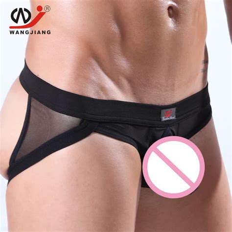 WJ Jockstrap Gay hombres tangas eróticas transparentes para Tanga Gay