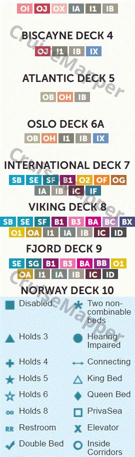 Norwegian Sky deck 9 plan | CruiseMapper