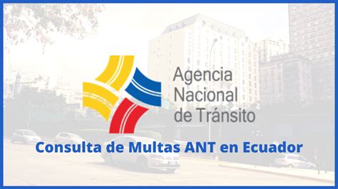 Consultar Multas de Tránsito ANT en línea