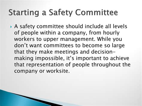 How To Start A Safety Committee Aimsnow7