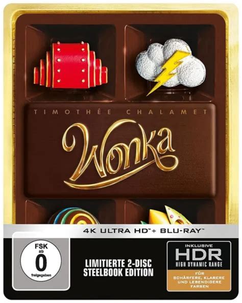 WONKA TIMOTHEE CHALAMET 4K Ultra HD Blu Ray Blu Ray Steelbook UHD