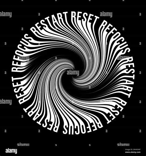 Reset Refocus Restart Motivational Quote Modern Design Twisted