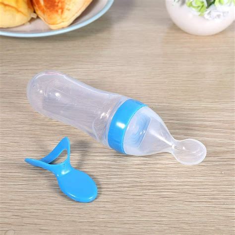 2 Pack Baby Food Dispensing Feeding Spoon 90ml Feeding Bottle with ...