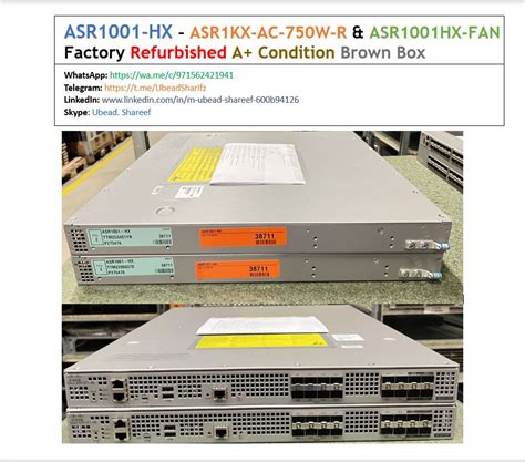M. Ubead Shareef on LinkedIn: *ASR1001-HX* + ASR1KX-AC-750W-R ...