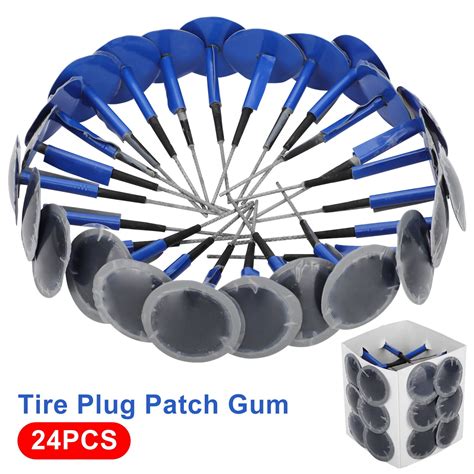 24 Pcs Tire Patches Kit 1 42 X 0 16 Tire Repair Patch Plug Kit For