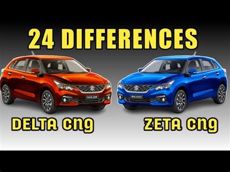 Maruti Baleno DELTA CNG Vs ZETA CNG Comparison Baleno ZETA CNG Vs DELTA