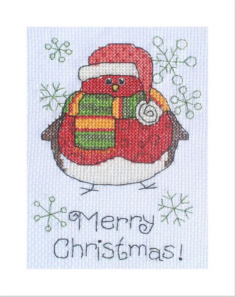 Albie Robin Cross Stitch Christmas Card Kit Only 7 80