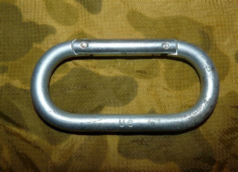 Vietnam War Original Us Army Stainless Steel Snap Link Carabiner 1972