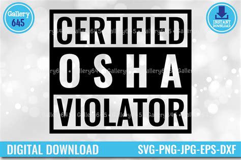 Certified Osha Violator Coworker Gag Svg Graphic By Gallery645