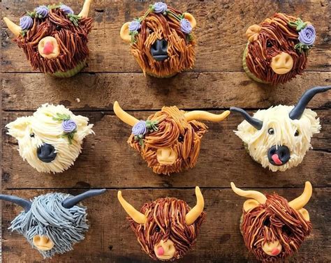 Cute Highland Cow Cupcakes Decorating Artofit