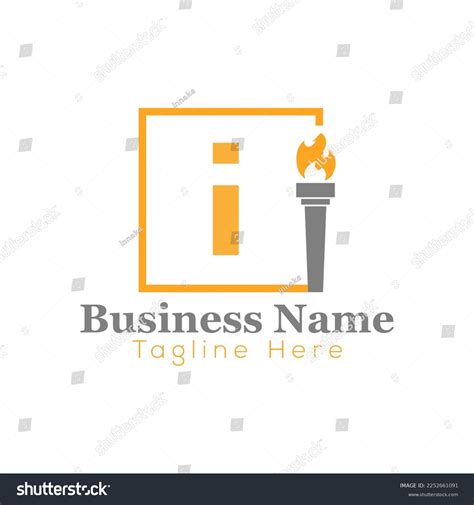 Fire Logo On Letter Template Fire Stock Vector (Royalty Free ...