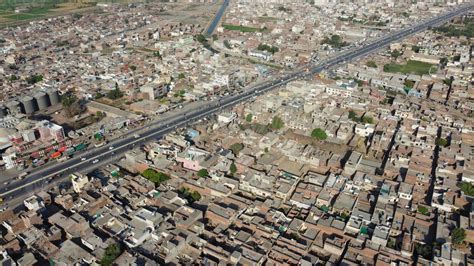 High Angle Aerial View Of Sheikhupura City Of Punjab Pakistan Drone S