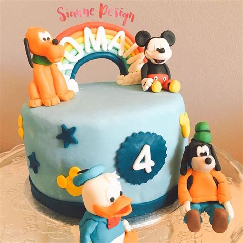 Disney Theme Birthday Cake with Vanilla and Raspberry Cream