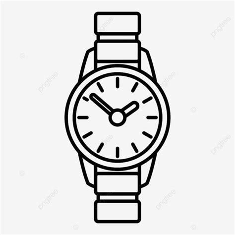 Hand Watch Icon Outline Vector Watch Drawing Outline Drawing Watch