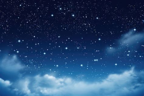 El Cielo Nocturno Lleno De Estrellas Azules Imagen Premium Generada Con Ia