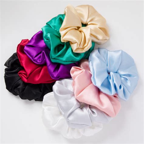 Luxury Mulberry Silk Large Hair Scrunchies Finest Mulberry Silk